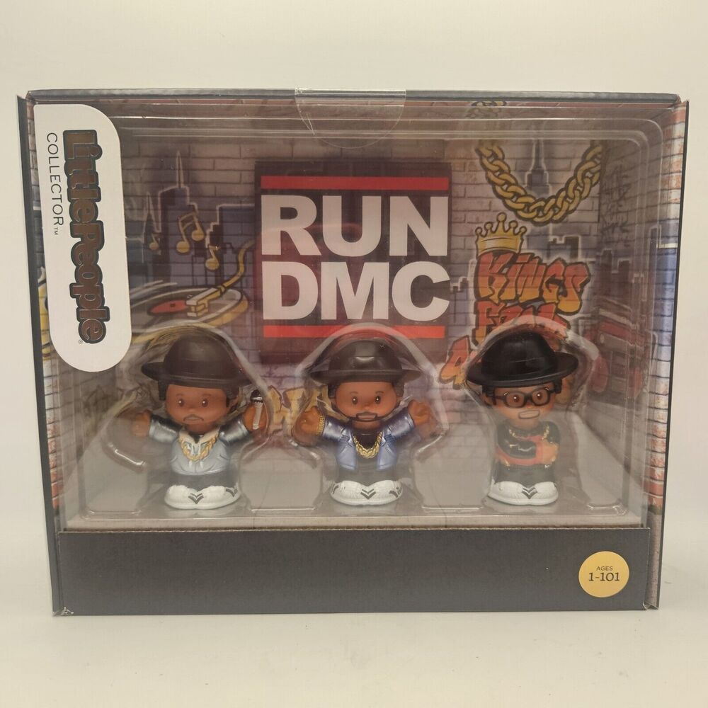 Run DMC Fisher Price Little People Collector 3 Pack Hip Hop Legends Factory Seal